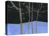 Four Trees and the Moon II-Paul Bailey-Stretched Canvas