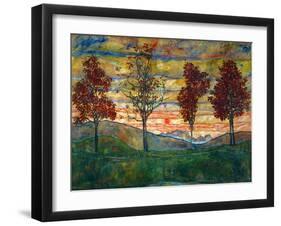 Four Trees, c.1917-Egon Schiele-Framed Art Print