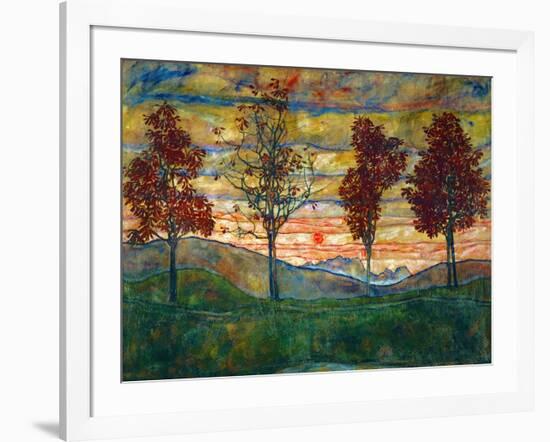 Four Trees, c.1917-Egon Schiele-Framed Art Print