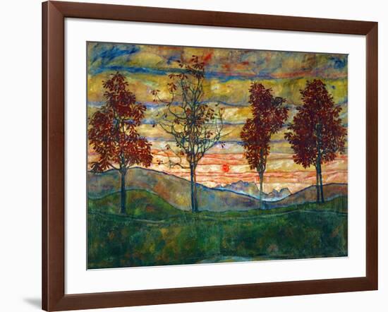 Four Trees, c.1917-Egon Schiele-Framed Art Print