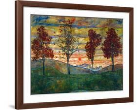 Four Trees, c.1917-Egon Schiele-Framed Art Print