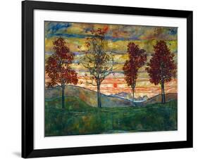 Four Trees, c.1917-Egon Schiele-Framed Art Print