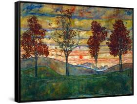 Four Trees, c.1917-Egon Schiele-Framed Stretched Canvas