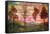 Four Trees-Egon Schiele-Framed Stretched Canvas