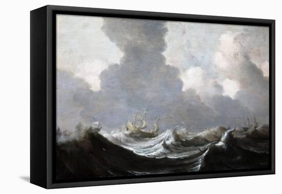 Four Vessels Running Before a Gale, 1630-Pieter the Elder Mulier-Framed Stretched Canvas