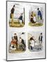 Four Views of London Characters, 1835-null-Mounted Premium Giclee Print