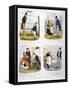 Four Views of London Characters, 1835-null-Framed Stretched Canvas