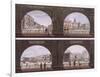 Four Views of London Sites Seen Through an Arch, C1820-null-Framed Giclee Print