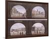 Four Views of London Sites Seen Through an Arch, C1820-null-Framed Giclee Print