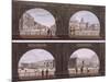 Four Views of London Sites Seen Through an Arch, C1820-null-Mounted Giclee Print