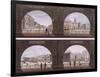 Four Views of London Sites Seen Through an Arch, C1820-null-Framed Giclee Print