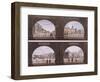 Four Views of London Sites Seen Through an Arch, C1820-null-Framed Giclee Print