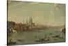 Four Views of London: the Thames Looking Towards St. Pauls-Antonio Joli-Stretched Canvas