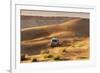 Four Wheel Drive on Desert Dunes, Wahiba, Oman, Middle East-Angelo Cavalli-Framed Photographic Print