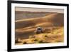 Four Wheel Drive on Desert Dunes, Wahiba, Oman, Middle East-Angelo Cavalli-Framed Photographic Print