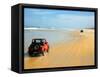 Four Wheel Drives, Seventy Five Mile Beach, Fraser Island, Queensland, Australia-David Wall-Framed Stretched Canvas