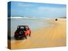 Four Wheel Drives, Seventy Five Mile Beach, Fraser Island, Queensland, Australia-David Wall-Stretched Canvas