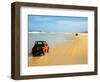 Four Wheel Drives, Seventy Five Mile Beach, Fraser Island, Queensland, Australia-David Wall-Framed Photographic Print