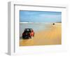 Four Wheel Drives, Seventy Five Mile Beach, Fraser Island, Queensland, Australia-David Wall-Framed Photographic Print