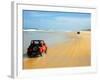 Four Wheel Drives, Seventy Five Mile Beach, Fraser Island, Queensland, Australia-David Wall-Framed Photographic Print