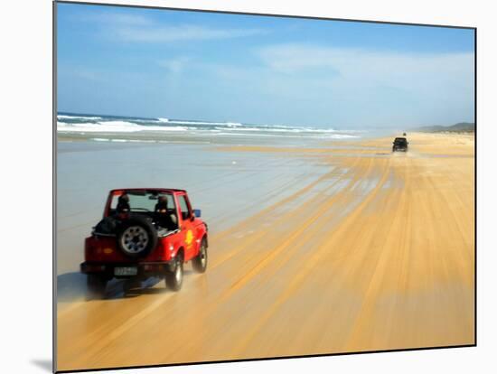 Four Wheel Drives, Seventy Five Mile Beach, Fraser Island, Queensland, Australia-David Wall-Mounted Photographic Print