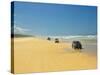 Four Wheel Drives, Seventy Five Mile Beach, Fraser Island, Queensland, Australia-David Wall-Stretched Canvas