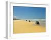 Four Wheel Drives, Seventy Five Mile Beach, Fraser Island, Queensland, Australia-David Wall-Framed Premium Photographic Print