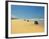 Four Wheel Drives, Seventy Five Mile Beach, Fraser Island, Queensland, Australia-David Wall-Framed Photographic Print