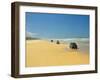 Four Wheel Drives, Seventy Five Mile Beach, Fraser Island, Queensland, Australia-David Wall-Framed Photographic Print