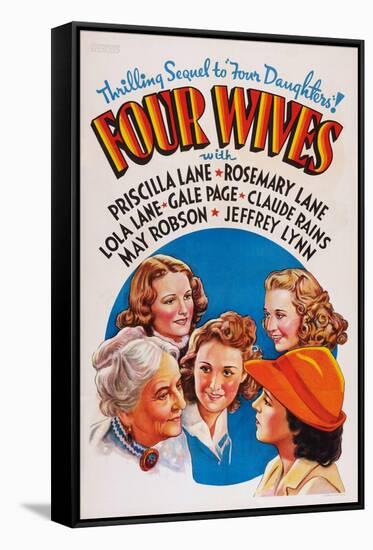 Four Wives, May Robson, Rosemary Lane, Lola Lane, Priscilla Lane, Gale Page, 1939-null-Framed Stretched Canvas