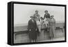 Four Women and a Dog on Holiday-null-Framed Stretched Canvas