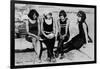 Four Women at the Beach Photograph - Atlantic City, NJ-Lantern Press-Framed Art Print