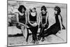 Four Women at the Beach Photograph - Atlantic City, NJ-Lantern Press-Mounted Premium Giclee Print