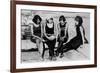 Four Women at the Beach Photograph - Atlantic City, NJ-Lantern Press-Framed Art Print