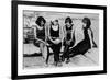 Four Women at the Beach Photograph - Atlantic City, NJ-Lantern Press-Framed Art Print