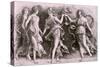 Four women dancing-Andrea Mantegna-Stretched Canvas