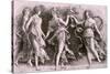 Four women dancing-Andrea Mantegna-Stretched Canvas