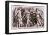 Four women dancing-Andrea Mantegna-Framed Giclee Print