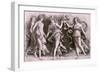 Four women dancing-Andrea Mantegna-Framed Giclee Print