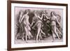 Four women dancing-Andrea Mantegna-Framed Giclee Print