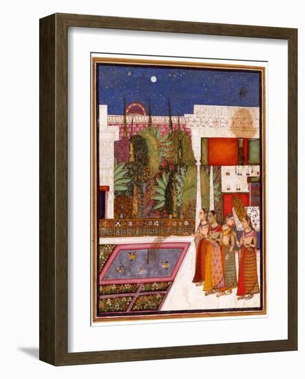 Four Women in a Palace Garden, Mid of the 18th C-null-Framed Giclee Print