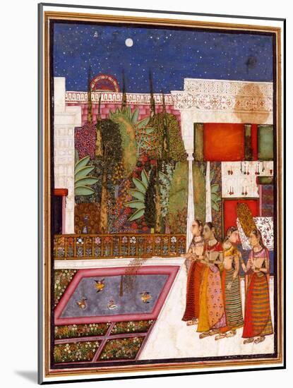 Four Women in a Palace Garden, Mid of the 18th C-null-Mounted Giclee Print