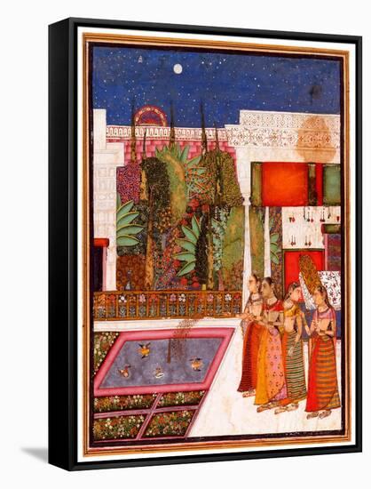Four Women in a Palace Garden-null-Framed Stretched Canvas
