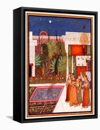 Four Women in a Palace Garden-null-Framed Stretched Canvas