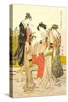 Four Women-Kitagawa Utamaro-Stretched Canvas