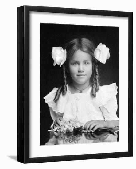 Four Year Old Girl Portrait, Ca. 1905-null-Framed Photographic Print