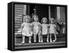 Four Young Girls Posing for Portrait including Three Triplets and a Sister. Arkansas, 1943 (Photo)-Jay Baylor Roberts-Framed Stretched Canvas