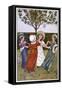 Four Young Girls Sing as They Go Round the Mulberry Bush-Millicent Sowerby-Framed Stretched Canvas