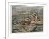 Four Young Women of Trieste Attacked by Sharks While Out Boating-null-Framed Art Print