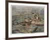 Four Young Women of Trieste Attacked by Sharks While Out Boating-null-Framed Art Print